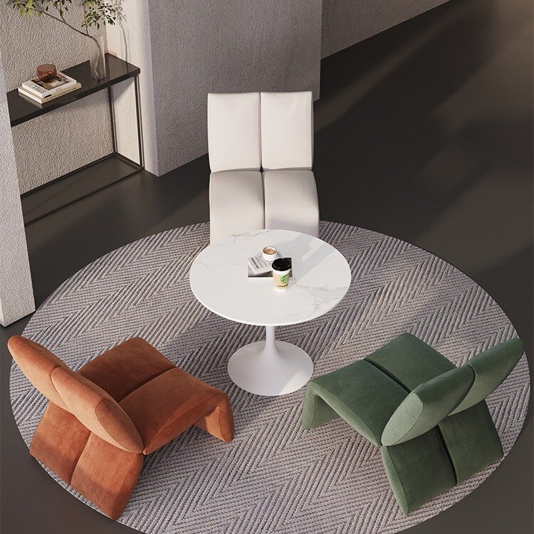 Canapé simple de célébrité d'internet, table et chaise de négociation, design de forme spéciale, lei créatif, combinaison d'une table et deux chaises