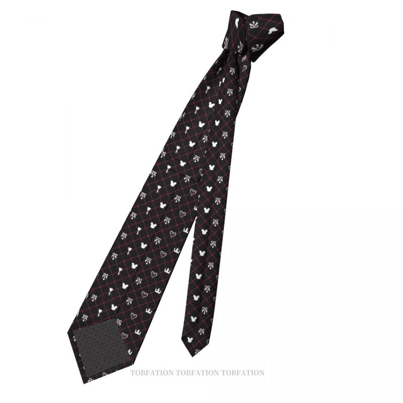 Cravate classique imprimée en Polyester pour hommes, 8cm de largeur, accessoire de fête Cosplay
