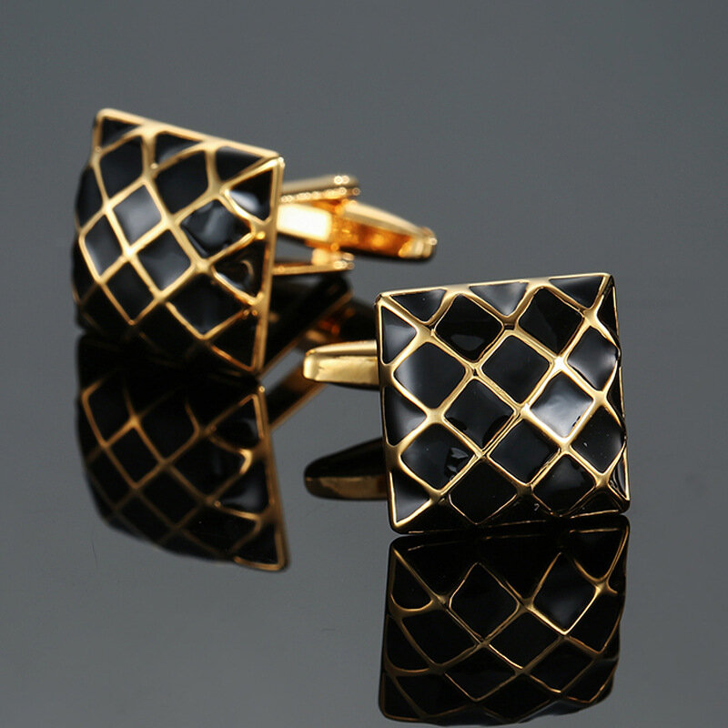 Gemelli di alta qualità gemelli di lusso da uomo con bottoni quadrati francesi accessori per camicie gioielli da lavoro