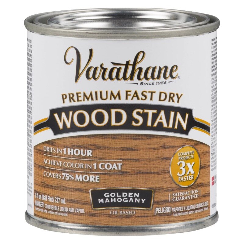 Golden MahNest, Varathane Premium Fast Dry Wood Stain, 262033, Half Pint, 4 Pack