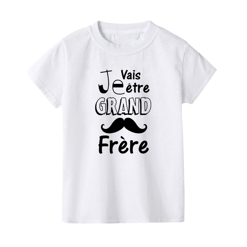 Przyszłość wielki brat/siostra na świecie koszulka dziecięca ogłoszenie dziecka ciąża dziecko T Shirt letnie chłopcy dziewczęta ubrania prezenty
