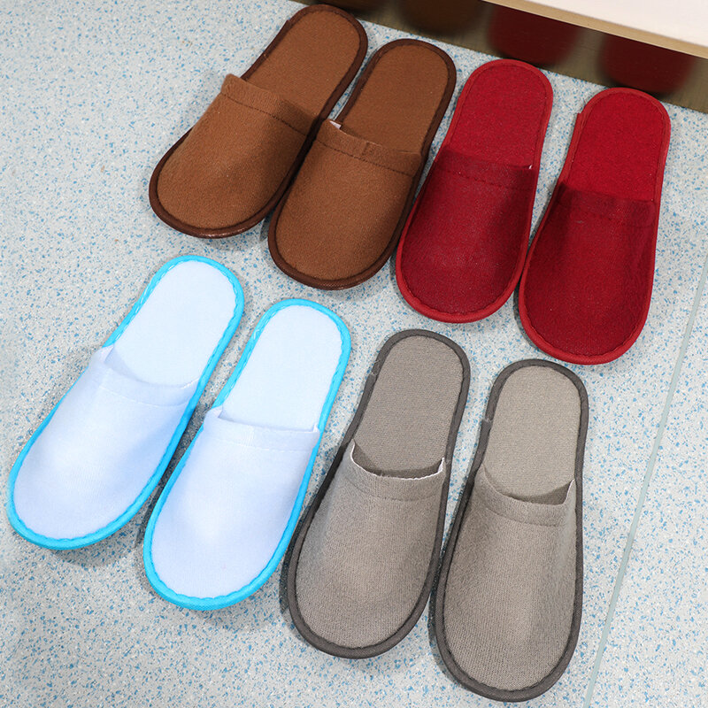 1Pair Simple Home Slipper Men Women Travel Spa Portable Folding Disposable Slipper House Home Guest Indoor Slippers Big size