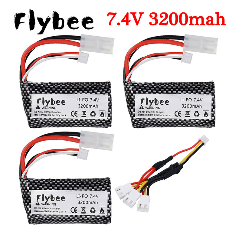 (Tamiya plug)7.4V 3000mAh 3200mAh 2S 18650 Lithium Battery for remote control helicopter toy parts upgrade 7.4V 20C Lipo battery