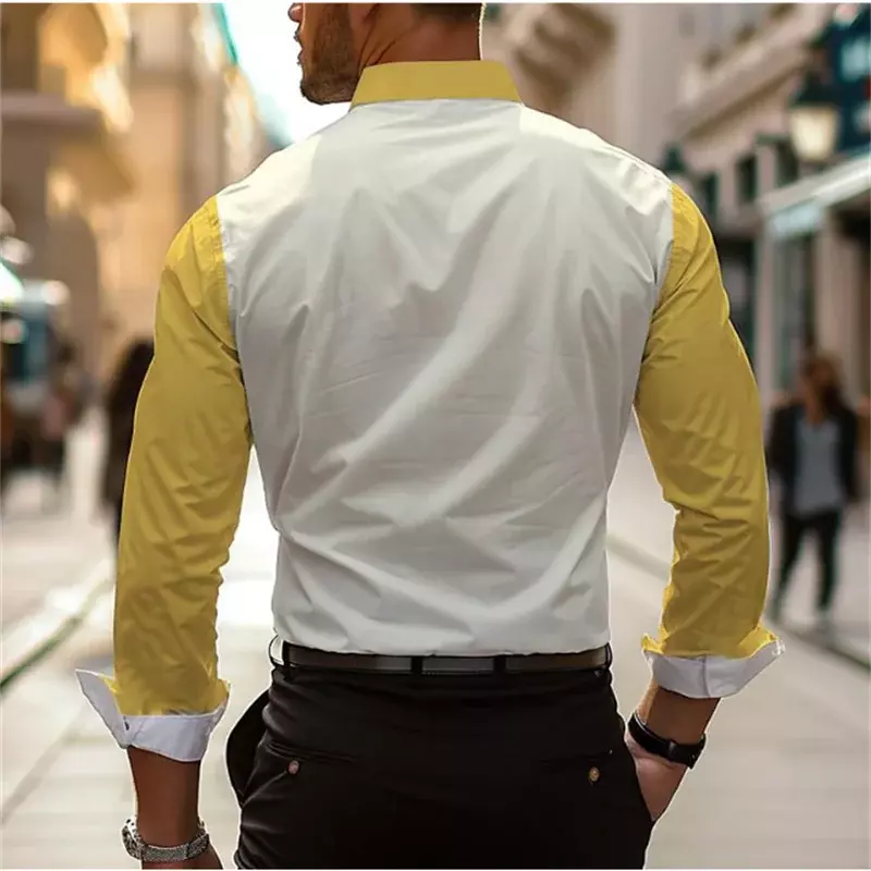 Męskie koszule 2024 modne w paski dziergana w kratę miękkie i wygodny materiał codzienne męskie topy uliczne plus size