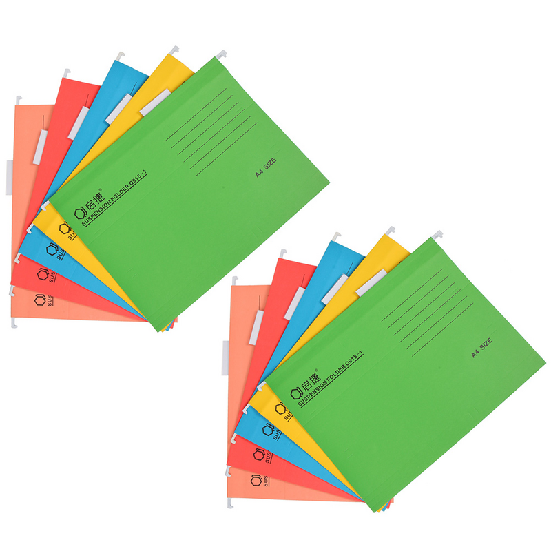 10 Stück Ordner Dokumenten ständer Einreichung Einreichung farbige farbige legale Größe Datei Folderss hängende Behänge Datei Quittung papier