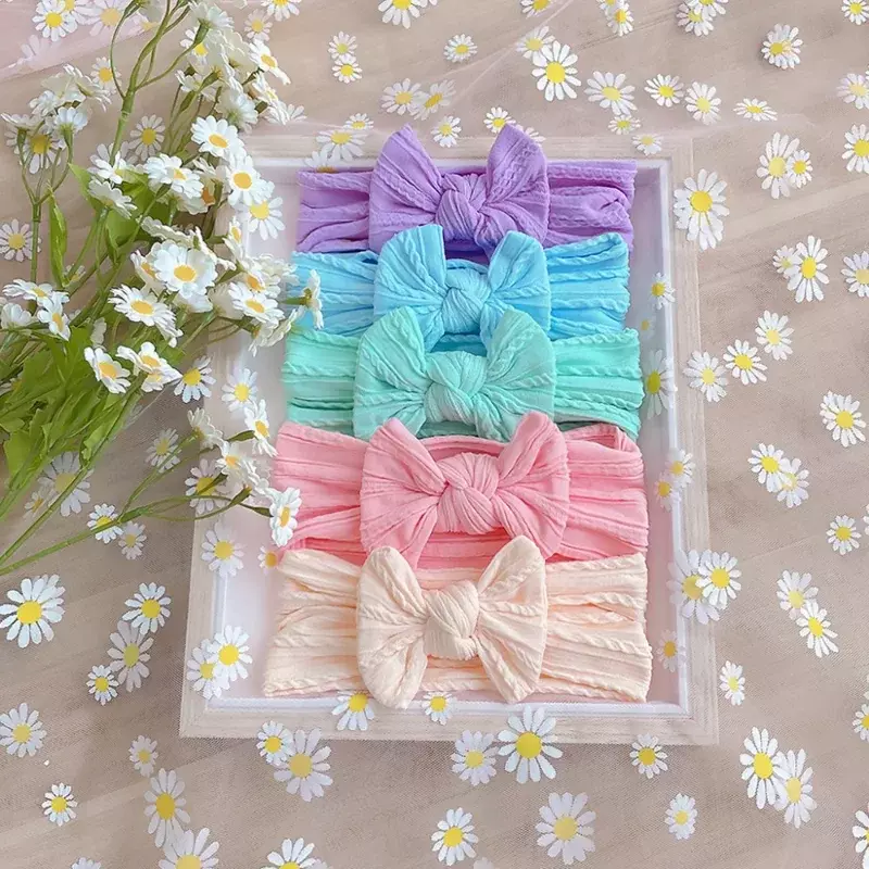 3Pcs/Lot Cable Knit Baby Headbands for Children Elastic Baby Girls Turban Kids Hair Bands Newborn Headwrap Baby Hair Accessories