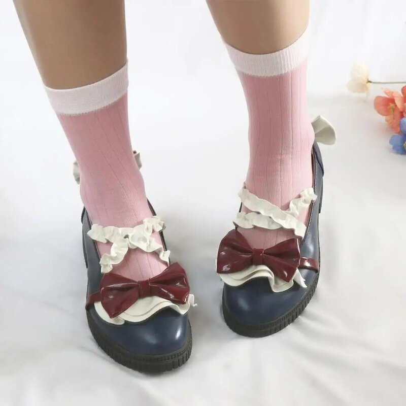 Тонкие освежающие износостойкие носки для скейтборда с дезодорирующим эффектом в Корейском стиле Y2K двухцветные Чулочные изделия полосатые носки