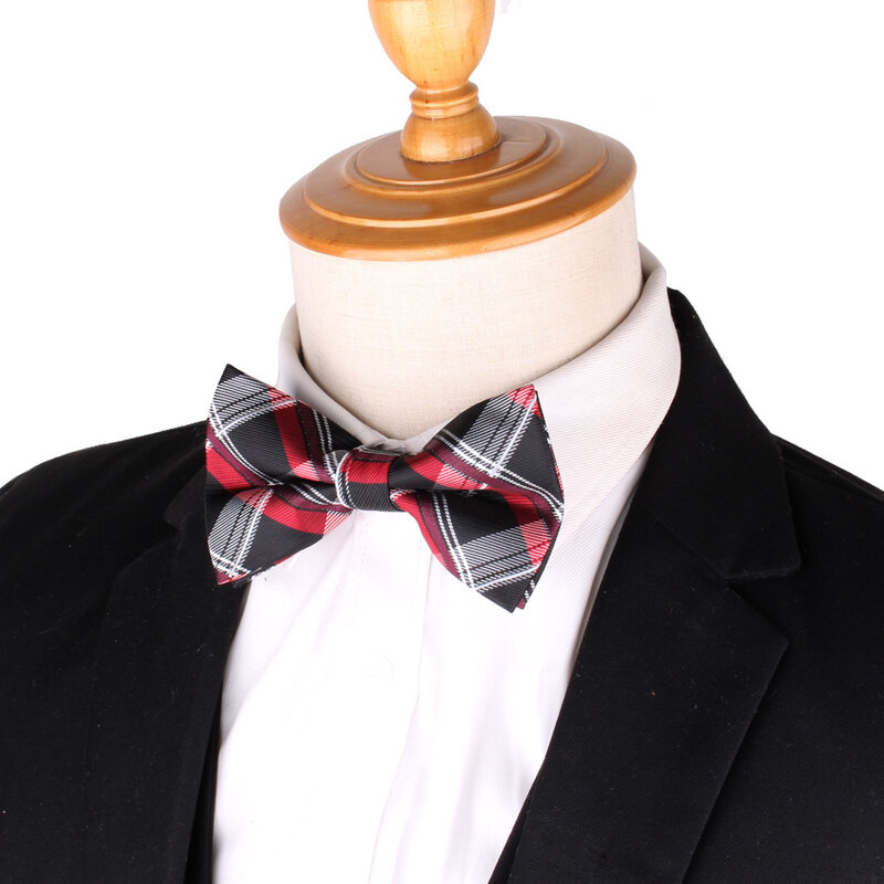 Nowy sprawdź muszka dla pana młodego wstępnie wiązanej muszka dla mężczyzn kobiety Bow knot dorosłych ślub muszki Cravats regulowane Groomsmen muszki