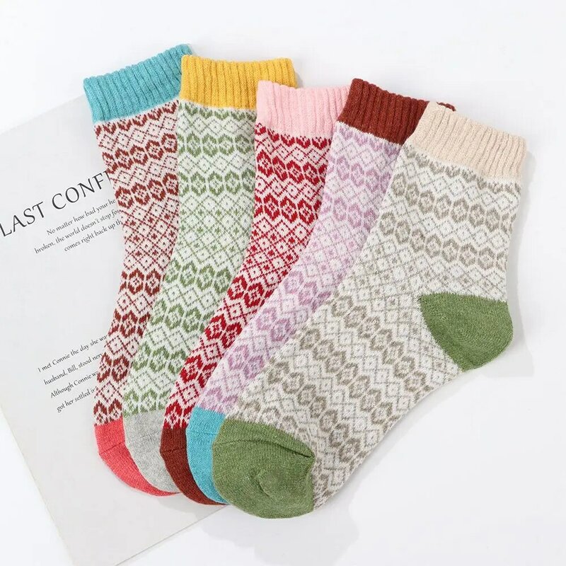 Мягкие удобные зимние носки 5 пар осенние и зимние толстые носки шерстяные носки термоноски