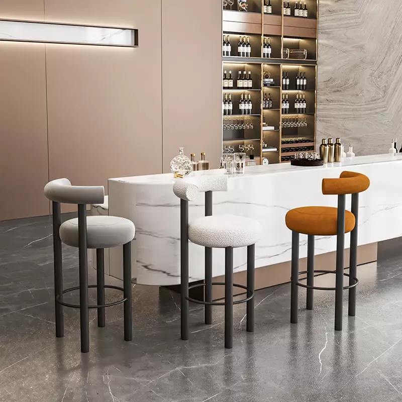 Кухонный остров, роскошный барный стул, современный скандинавский барный стул, минималистичный барный стул, дизайнерская домашняя мебель
