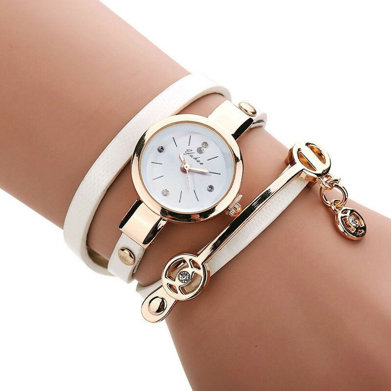Relogios Feminino Dames Luxe Armband Horloge Premium Lederen Band Quartz Horloge Minimalistisch Dames Prachtige Kleine Wijzerplaat Horloge