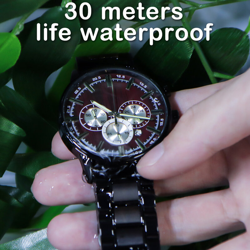 Minimalistyczny drewniany zegarek zebry dla mężczyzn-ręcznie robiony zegarek z luksusowymi stalowymi akcentami-zrównoważony męski drewniany zegarek