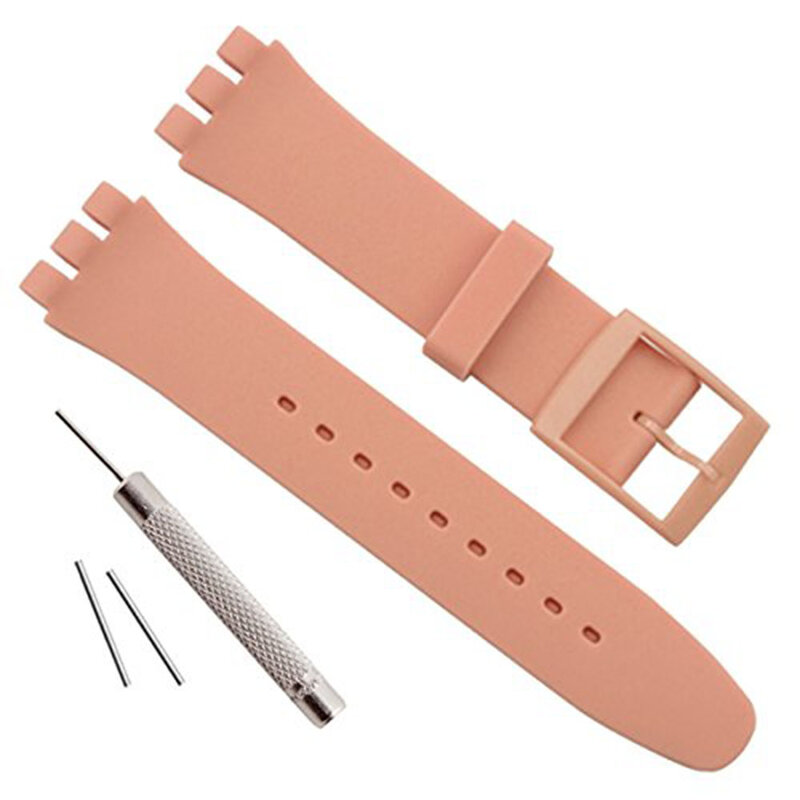 16mm 17mm 19mm 20mm cinturino in Silicone morbido cinturino colorato per Swatch cinturino di ricambio accessori per orologi con strumento