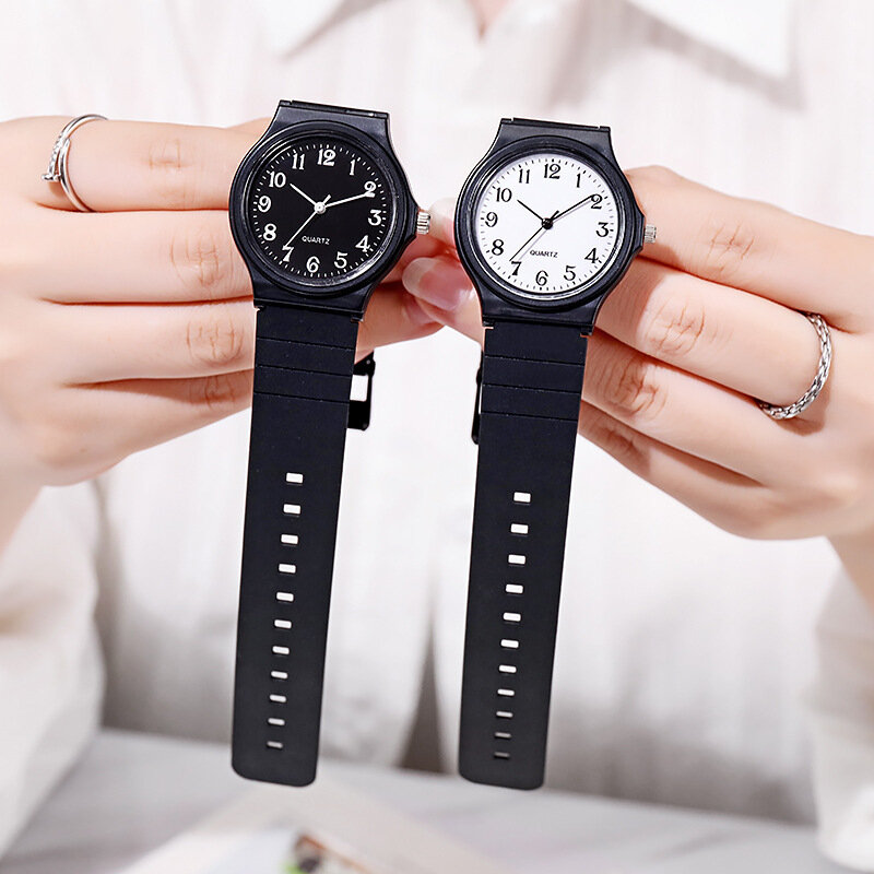 Jam tangan kuarsa mode sederhana untuk wanita jam tangan pelajar jam tangan tali silikon grosir Reloj Mujer Elegante Reloj De Mujer