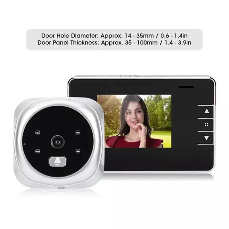 2.8 inch Doorbell Electronic Peephole Door Camera LCD Digital Doorbell Cam Night Vision Video Anti theft Surveillance Recorder