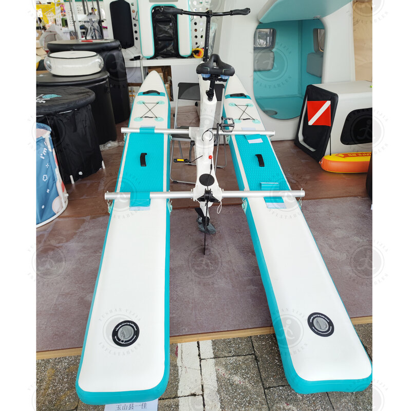 Bicicleta de agua inflable de un solo diseño, pedaleo, barco flotante, a la venta