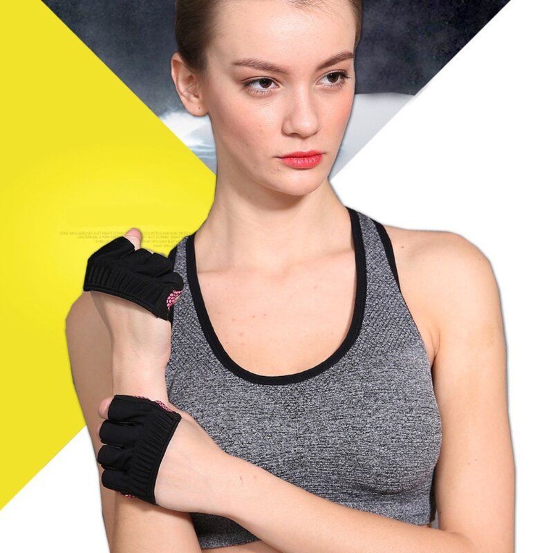 1 pair Four Finger Fitness Gloves Quality Weight Lifting Non Slip Hand Protector Half Finger Bodybuilding Gym Glove Fitness