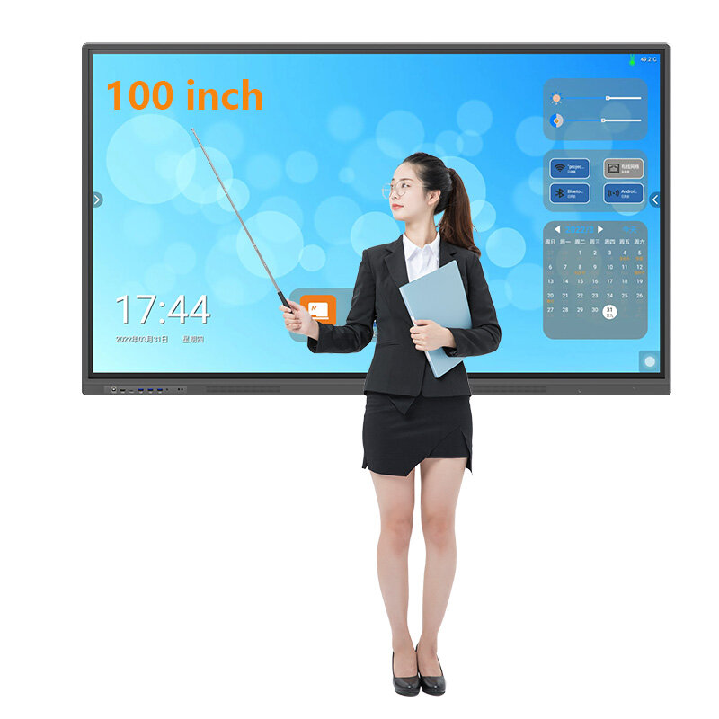100 Polegada dedo multi tela de toque display lcd sala reunião eletrônico digital interativo inteligente placa branca