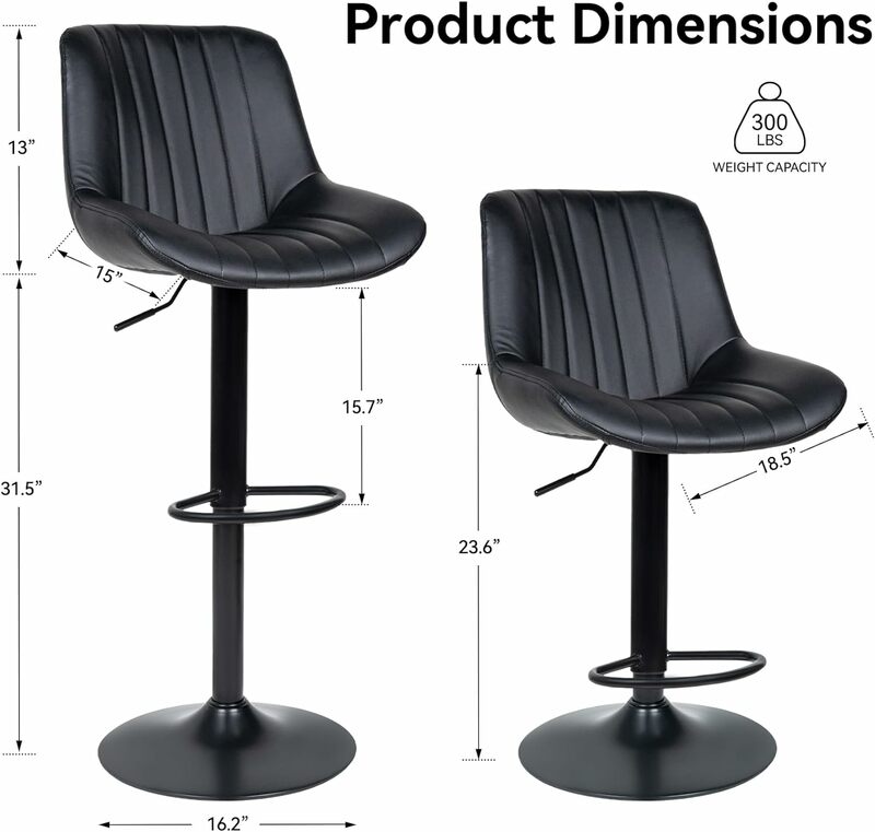 Регулируемые Современные поворотные барные стулья с задней стенкой, барные стулья из ткани с высокой производительностью