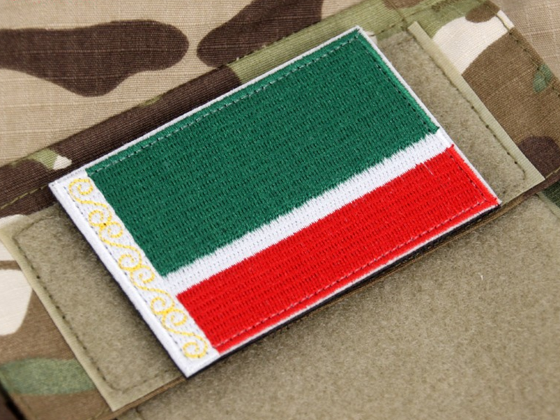 Smtp E49-5 bordado russo emblema braçadeira na bandeira da república russa da chechénia
