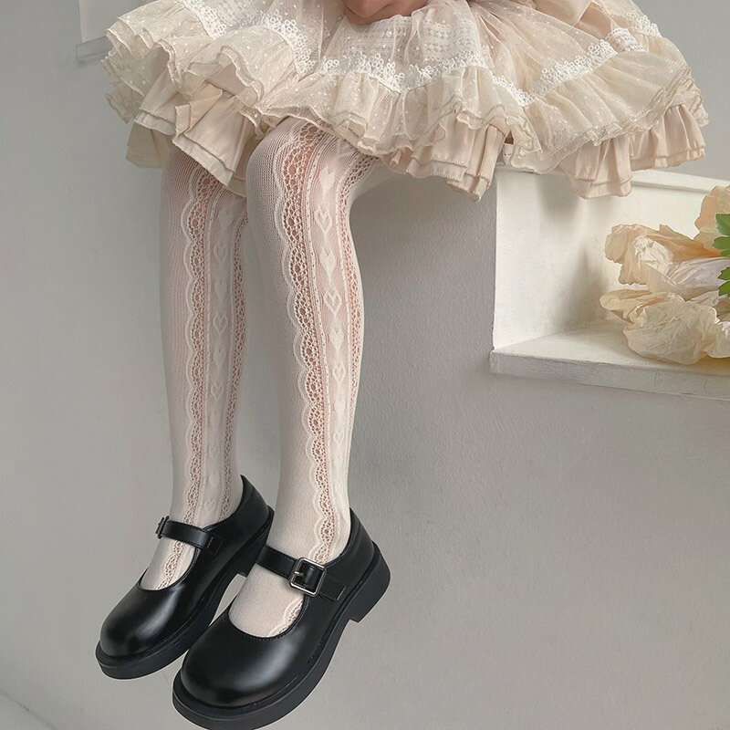 Collant per bambini Chic Girl calze a rete collant per danza classica.