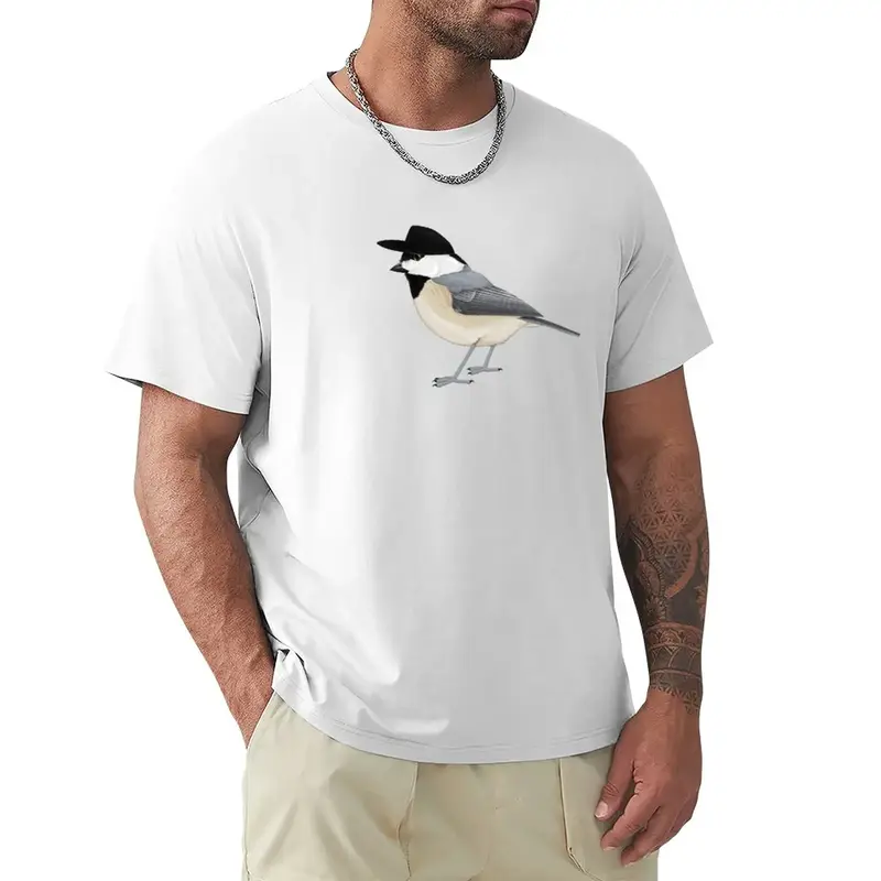 Camiseta de Chickadee con capucha negra para hombre, camisas de entrenamiento sublime, nueva edición