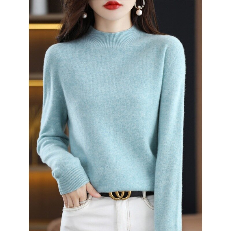 Sweter z okrągłym dekoltem odzież damska jesień sweter kobieta płaszcze nowość w ciepłej zimie 2022 dzianiny koreański moda ubrania vintage