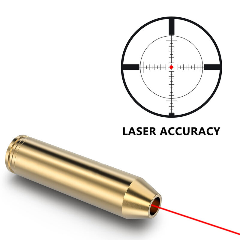 Tactical Red Dot Laser Bore Sighter Training Bullet Laser Pointer Cartridge Sighter 9mm/.223/.308/5.45x3 9/7.62x3 9/12GA/20GA