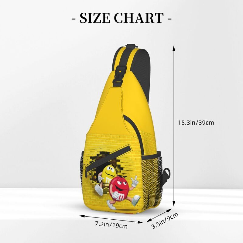 Cartoon Chocolate Candy Sling Bags for Travel Hiking Crossbody Chest Backpack Shoulder Daypack