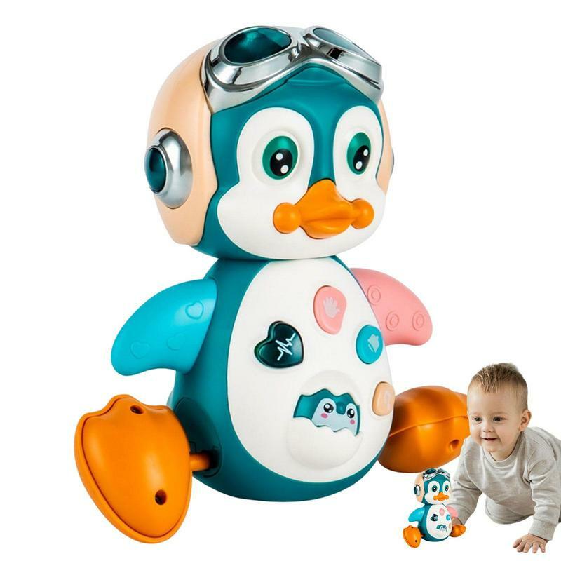Crawling Toys Moving Penguin Toys For Baby Early Learning Interactive Crawling Toys For Educational Preschool Development Kids