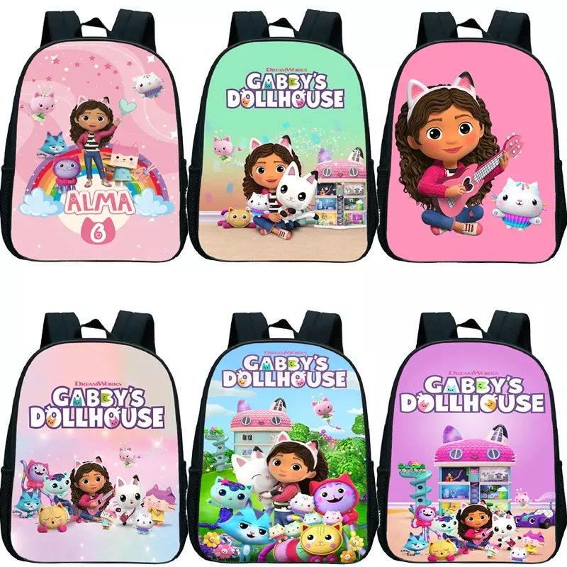 Рюкзак для кукольного домика Gabby, милый школьный ранец для девочек, рюкзаки для начальной школы и детского сада, детский мультяшный водонепроницаемый рюкзак для книг
