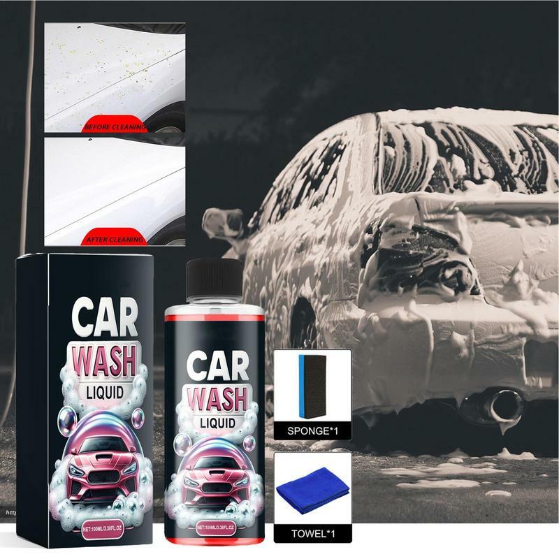 Multifuncional Car Wash Líquido, Poderoso Detalhe Cleaner, Dustproof Paint Coating, Brightening Renovação Limpeza, 100ml