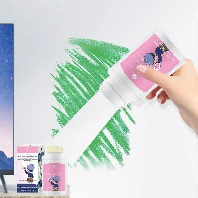 Small Rolling Brush Wall Latex Paint Wall Mending Agent Wall Repair Paint With Roller Sticks Quick-Drying Wall Filling Paste