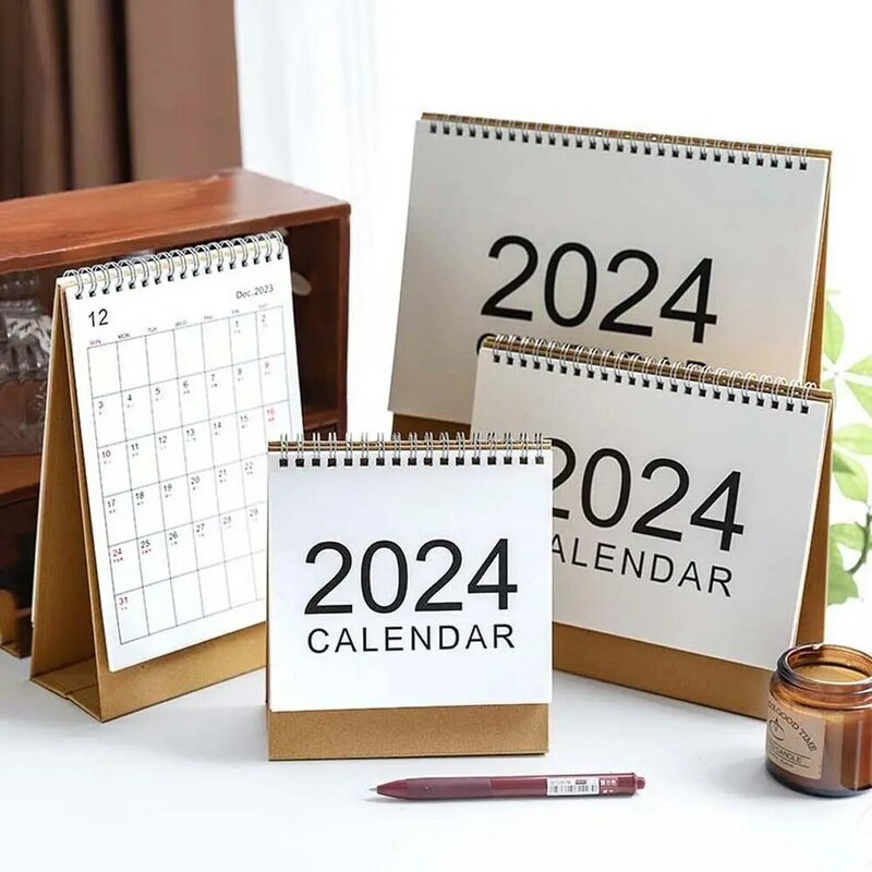 2024 Desk Calendar Ins Style Simple Desktop Decor Creative Calendar Daily Scheduler Planner Yearly Agenda Organizer Office Gift
