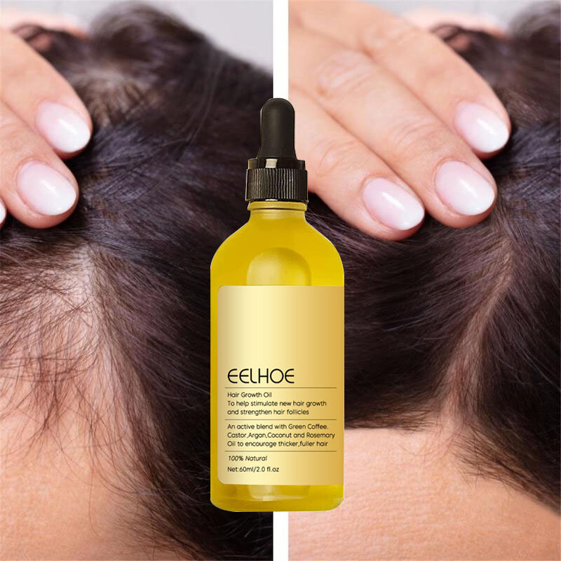 Óleo natural do crescimento do cabelo para a perda do cabelo, óleo essencial nutritivo eficiente para o reparo denso, cabelo danificado, óleo liso hidratando