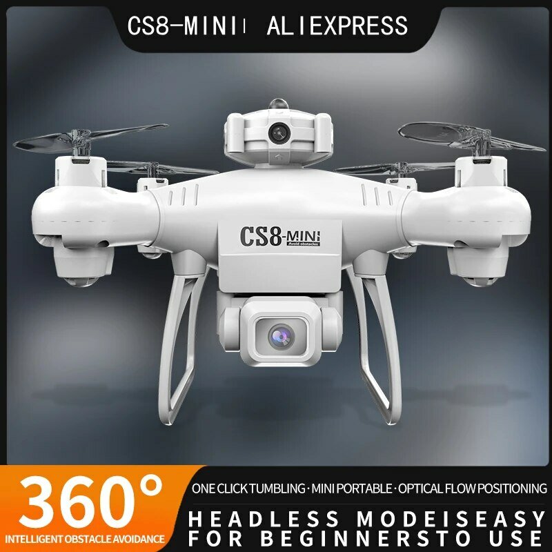 CS8 Drone Mini 4K kamera ganda HD, mainan Quadcopter RC Profesional untuk hadiah, Drone Mini 4K kamera ganda HD pengendalian jarak jauh 360 ° sudut lebar dapat disesuaikan