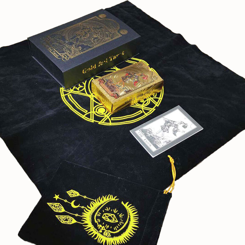 Deluxe Set 12 * 7cm Tarot Table Game Divination Waterproof High-end Astrology Board Game Gift Astrology
