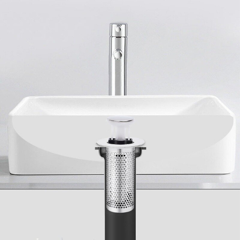 Filtro di scarico a pavimento tappo per lavabo tappo per nucleo di rimbalzo Pop-Up filtro per lavello in acciaio inossidabile accessorio per bagno da cucina