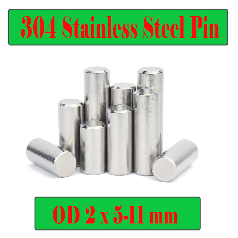 5.8/7.8/11 *2 mm 50 PCS Loose Needle Roller High Carbon Chromium Cylindrical Pin Roller SUJ2 Parallel Pins