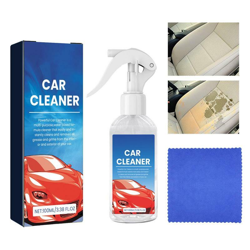 Spray De Limpeza Interior Do Carro, Removedor De Mancha, Detergente Automotivo, Limpador De Assentos, 100ml