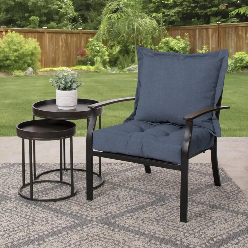Mainstays 45" x 24" Indigo Blue Rectangle Outdoor 2-Piece Deep Seat Cushion