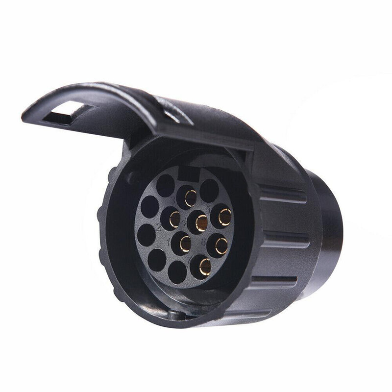 7 To 13 Pin Plastic Trailer Socket Car Accessories Caravans 13 Pole Tow Bar Towing Socket Plug 12V Electrical Connector Adapter