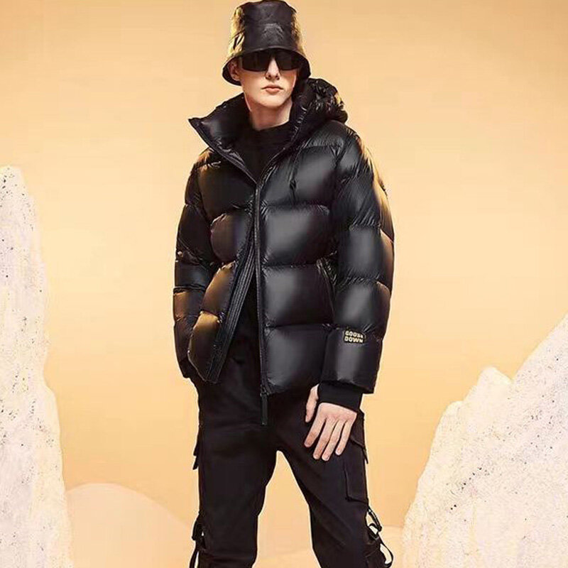 Fashion 2023 Winter Jacktet giacche imbottite in cotone con cappuccio caldo oro nero da uomo capispalla cappotti di marca di lusso uomo parka larghi e spessi