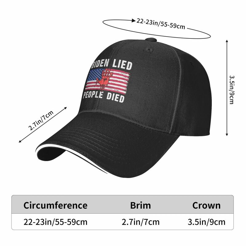 바이든 거짓말 한 사람들 미국 국기, 탄핵, 지금 야구 모자, 어린이 애니메이션 모자, 남녀공용 모자, 신제품
