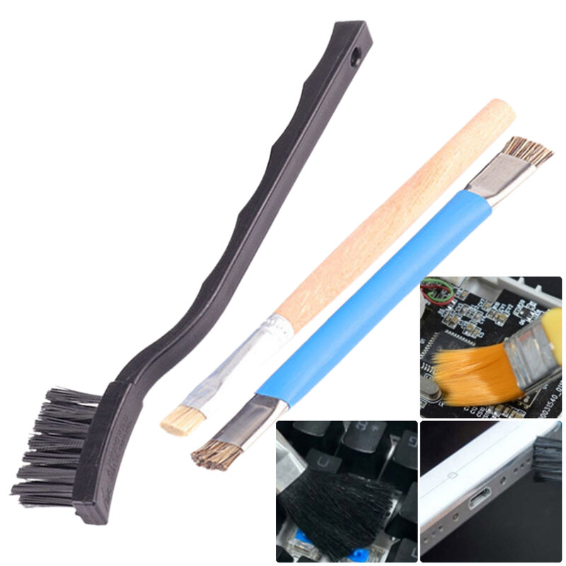 Repair Hand Tools Cleaning Brush Nylon Plastic Bristles Double-ended Handmade For Mobile Phones No Hair Removal