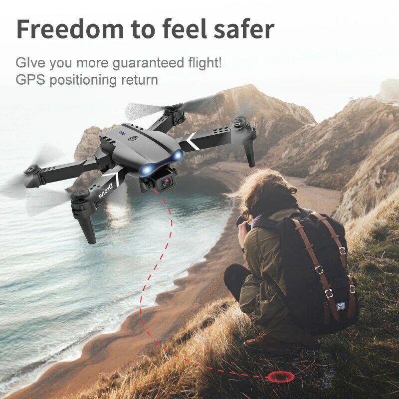 Miglior Quadrocopter a flusso ottico E99 Pro2 Drone 4K con doppia fotocamera pieghevole RC Dron Smart Follow Me fotocamera Super grandangolare