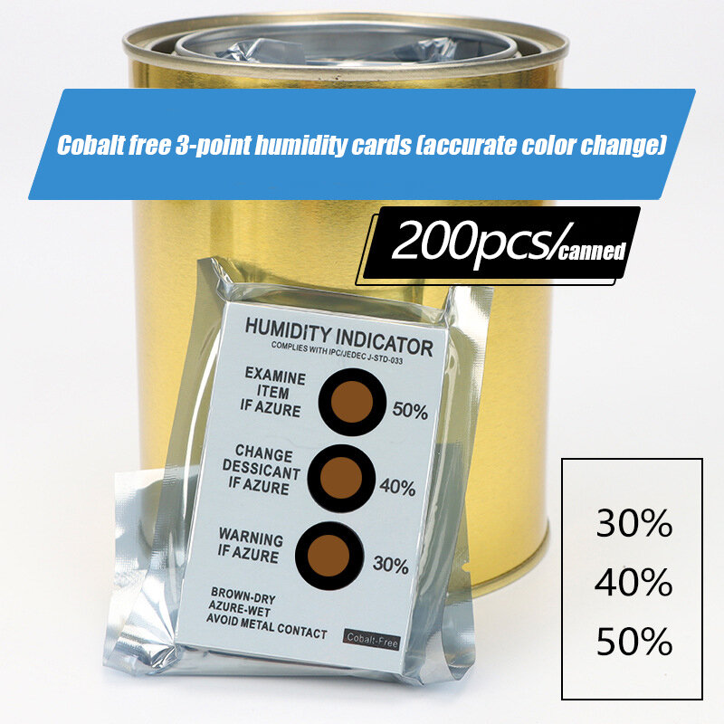 Humidity Indicator Card For Monitoring Relative Humidity Levels In Sealed Spaces 1 canned of 200PCS Humidity card Humidity indic