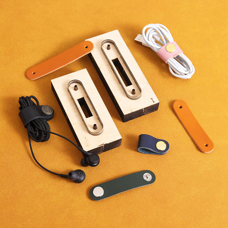 Couro Craft Template Cutter, Dados Linha USB Cabo, Fone de ouvido Wire Organizer, Faca Mould Armazenamento, Fivela Die Cutter, 1pc