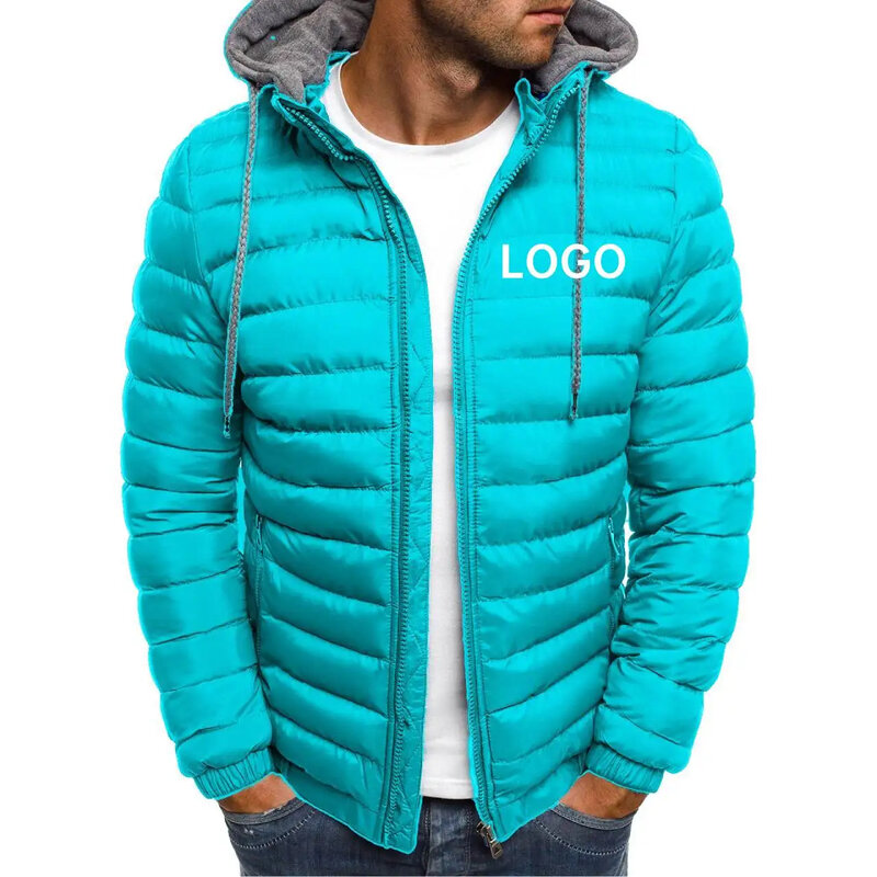 Cosm-Parka con capucha impermeable para hombre, chaqueta gruesa a prueba de viento, cálida, a la moda, para exteriores, Invierno