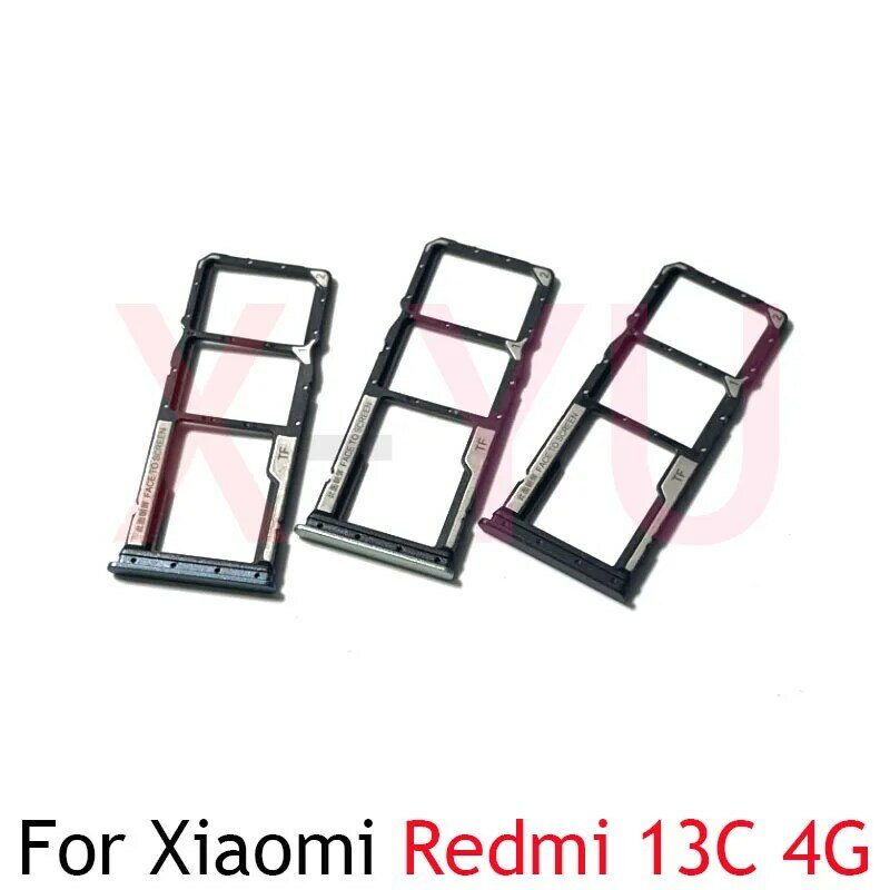 Soporte de bandeja para Xiaomi Redmi 13C, ranura para tarjeta Sim 4G 5G, lector de tarjetas Sim, pieza de repuesto, 10 unidades